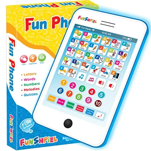 Kid Tablet - kindergarten learning activities, ABC Learning for Toddlers, Learning & Education Toys for 3 Year Olds+, Learning Letters & Alphabet Toy, Kids Phone Toy for Speech Therapy & Letter Sounds
