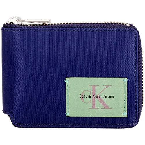 Calvin Klein Short Sports Men's Medium Navy Leather Zip Around Wallets 2979809-NAV Calvin Klein Short Sports Men's Medium Navy Leather Zip Around Wallets 2979809-NAV