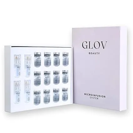 Micro Infusion System - 0.25mm 24k Gold Cosmetic Facial Stamp with Hyaluronic Acid & Peptide Serum Ampoules - At-Home Hydrating & Plumping Glow Kit for Face & Lips Micro Infusion System - 0.25mm 24k Gold Cosmetic Facial Stamp with Hyaluronic Acid & Peptide Serum Ampoules - At-Home Hydrating & Plumping Glow Kit for Face & Lips