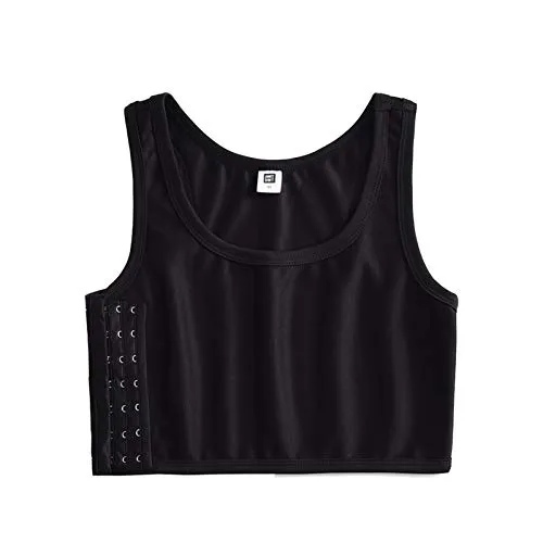 Chest Binder Tank Top Breathable Comfortable and Soft Slim Fit Trans Vest Tops Tomboy Lesbian (Black, L) Chest Binder Tank Top Breathable Comfortable and Soft Slim Fit Trans Vest Tops Tomboy Lesbian (Black, L)