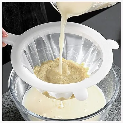 Kitchen Ultra-Fine Nylon Mesh Strainer Food Yogurt Mesh Sieve Plastic Mesh Colander with ​Handle Mini Brine Shrimp Separation Net for Filtering Juice Juice Milk Honey (100Mesh) Kitchen Ultra-Fine Nylon Mesh Strainer Food Yogurt Mesh Sieve Plastic Mesh Colander with ​Handle Mini Brine Shrimp Separation Net for Filtering Juice Juice Milk Honey (100Mesh)