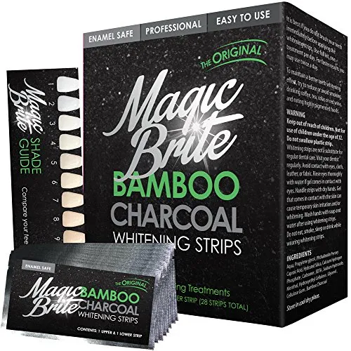 MagicBrite Bamboo Charcoal Teeth Whitening Strips At Home Whitening Kit MagicBrite Bamboo Charcoal Teeth Whitening Strips At Home Whitening Kit