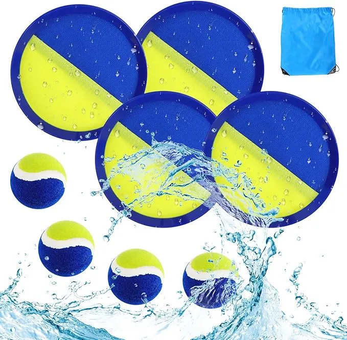 Kids Toys Toss and Catch Game Set, Ball Sports Games with 4 Paddles 4 Balls and 1 Storage Bag, Classic Outdoor Games, Beach Games, Yard Games Suitable for Kids Gift Ideal Kids Toys Toss and Catch Game Set, Ball Sports Games with 4 Paddles 4 Balls and 1 Storage Bag, Classic Outdoor Games, Beach Games, Yard Games Suitable for Kids Gift Ideal