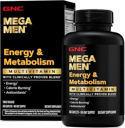 GNC Mega Men Energy & Metabolism Multivitamin for Men, 180 Count
