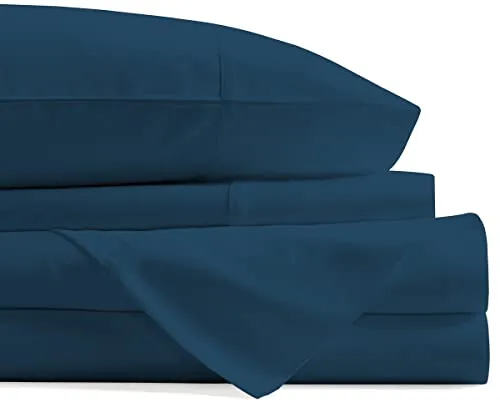 Pure Egyptian King Size Cotton Bed Sheets Set (King, 800 Thread Count) White Bedding and Pillow Cases (4 Pc) â€“ Egyptian Cotton Sheets King Size Bed- Sateen Sheets - 15â€ Deep Pocket King Sheets