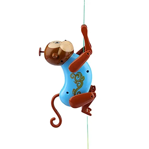 NEXTAKE Rope-Climbing Monkey, Funny String-Climbing Monkey Toy Pull and Climb Monkey Pull String Monkey Interactive Toy with Funny Sound Effect for Kids (Blue) NEXTAKE Rope-Climbing Monkey, Funny String-Climbing Monkey Toy Pull and Climb Monkey Pull String Monkey Interactive Toy with Funny Sound Effect for Kids (Blue)
