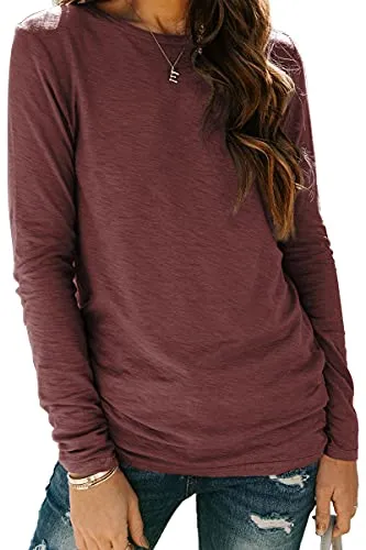 AUTOMET Long Sleeve Shirts for Women T Shirts Crewneck 2021 Cotton Tshirt Fall Fashion Underscrub Tunic Tops Fitted Shirts Ladies Cloth Tee AUTOMET Long Sleeve Shirts for Women T Shirts Crewneck 2021 Cotton Tshirt Fall Fashion Underscrub Tunic Tops Fitted Shirts Ladies Cloth Tee