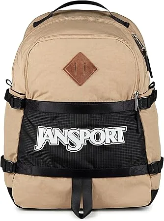 JanSport Small Seattle Pack – Compact Backpack with Main Compartment, Dual Water Bottle Pockets, and Padded Sleeve for 15-Inch Laptop, Travertine