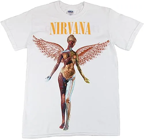 Nirvana in Utero Men's White Short Sleeve T-Shirt (Large)