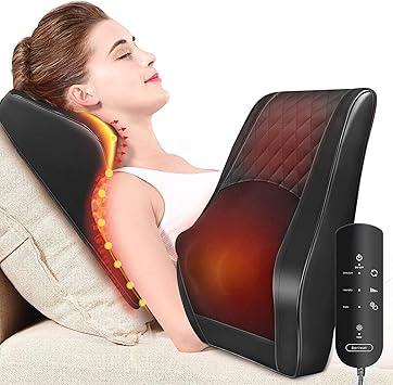 Boriwat Back Massager with Heat, 3D Kneading Massage Pillow for Back, Neck, Shoulder, Leg Pain Relief Deep Tissue, Gifts for Women Men Mom Dad Boriwat Back Massager with Heat, 3D Kneading Massage Pillow for Back, Neck, Shoulder, Leg Pain Relief Deep Tissue, Gifts for Women Men Mom Dad