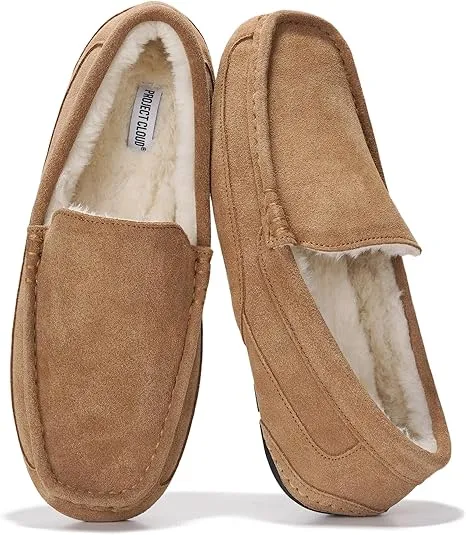 Project Cloud Mens Slippers 100% Genuine Leather with Memory Foam Insole Mens Shoes - Non-Slip and Lightweight Indoor and Outdoor Slippers for Men (Oswin) Project Cloud Mens Slippers 100% Genuine Leather with Memory Foam Insole Mens Shoes - Non-Slip and Lightweight Indoor and Outdoor Slippers for Men (Oswin)