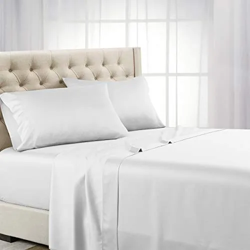 ABRIPEDIC Tencel Pillowcases, 600 Thread Count Silky Soft and Naturally Pure Fabric, 100% Woven Tencel Lyocell Pillow Cases Set, 2PC Set, King Size, White ABRIPEDIC Tencel Pillowcases, 600 Thread Count Silky Soft and Naturally Pure Fabric, 100% Woven Tencel Lyocell Pillow Cases Set, 2PC Set, King Size, White