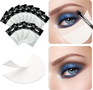 TailaiMei 120 Pcs Eyeshadow Shields, Eyeshadow Stencil for Prevent Makeup Residue, Lint Free Gel Pad for Eyeliner, Eyelash Extensions and Lip Makeup