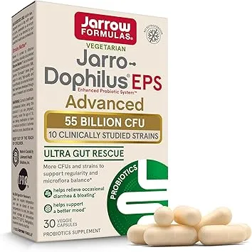 Jarrow Jarro-Dophilus EPS Advanced Probiotic, Digestive Support, 30 Capsules