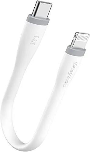 EasyAcc USB C Short Cable 0.5ft Power Delivery Fast Charging Cable Data Sync Cable Compatible with iPhone 13/13 Pro Max/12/11/ iPad Air, Use with Type-C Chargers Power EasyAcc USB C Short Cable 0.5ft Power Delivery Fast Charging Cable Data Sync Cable Compatible with iPhone 13/13 Pro Max/12/11/ iPad Air, Use with Type-C Chargers Power