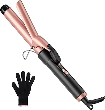 Curling Wand, 32mm Ceramic Hair Curler Tongs with Adjustable Temperature for Long & Medium Hair, Professional Hair Curler with Glove, Dual Voltage Curling Wand, 32mm Ceramic Hair Curler Tongs with Adjustable Temperature for Long & Medium Hair, Professional Hair Curler with Glove, Dual Voltage
