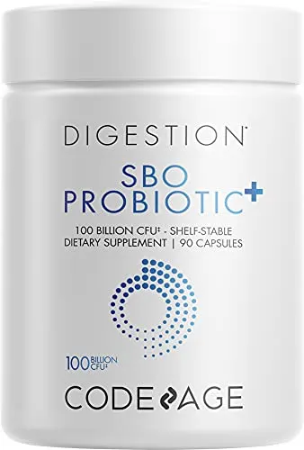 Codeage SBO Probiotics, 100 Billion CFUs Per Serving, Multi Strain Soil Based Organisms Blend and Organic Fermented Botanical Blend, Shelf-Stable, 90 Capsules Codeage SBO Probiotics, 100 Billion CFUs Per Serving, Multi Strain Soil Based Organisms Blend and Organic Fermented Botanical Blend, Shelf-Stable, 90 Capsules