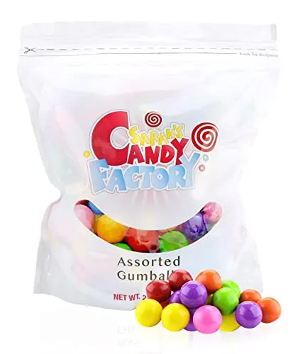 Sarah's Candy Factory Assorted Refill Gumballs, 1 inch Gumballs for Gumball Machine in Resealable Bag, 2 Lbs Sarah's Candy Factory Assorted Refill Gumballs, 1 inch Gumballs for Gumball Machine in Resealable Bag, 2 Lbs