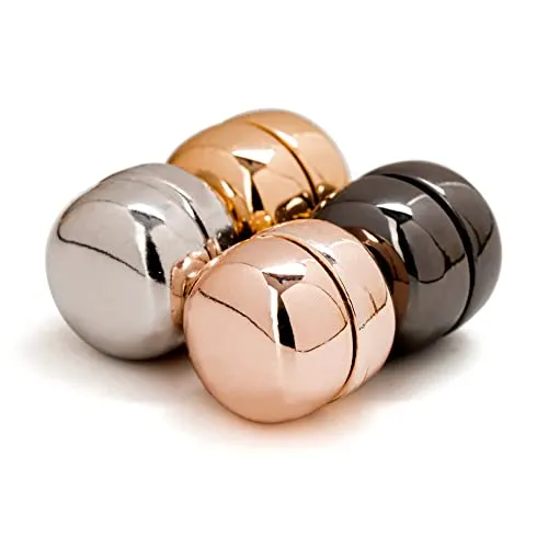 Hijab Magnetic Pins | Strongest Commercial Strength Hijab Pins for Women | Multi-Use Scarf and Hijab Magnets | Pin-less Fabric Magnets | (Round. 4 color)
