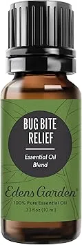 Edens Garden Bug Bite Relief Essential Oil Blend- 100% Pure Premium Grade, Undiluted, Natural, Therapeutic, Aromatherapy, The Best for Diffusing, Skin, Face, Kid Safe 10 ml (.33 fl oz) Edens Garden Bug Bite Relief Essential Oil Blend- 100% Pure Premium Grade, Undiluted, Natural, Therapeutic, Aromatherapy, The Best for Diffusing, Skin, Face, Kid Safe 10 ml (.33 fl oz)