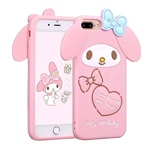 Allsky Case for iPhone 8 Plus/7 Plus/6 Plus,Cartoon Soft Silicone Cute 3D Fun Cool Cover,Kawaii Unique Funny Kids Girls Teens Animal Character Skn Shockproof Funny Pink Cases for iPhone 6SPlus Melody Allsky Case for iPhone 8 Plus/7 Plus/6 Plus,Cartoon Soft Silicone Cute 3D Fun Cool Cover,Kawaii Unique Funny Kids Girls Teens Animal Character Skn Shockproof Funny Pink Cases for iPhone 6SPlus Melody