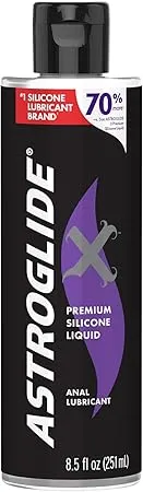 Astroglide Silicone Lube (8.5oz), X Premium Personal Lubricant for Vaginal and Anal Sex, Extra Long-Lasting Silky Lube, Waterproof Astroglide Silicone Lube (8.5oz), X Premium Personal Lubricant for Vaginal and Anal Sex, Extra Long-Lasting Silky Lube, Waterproof