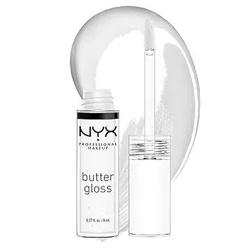 NYX PROFESSIONAL MAKEUP Butter Gloss, Non-Sticky Lip Gloss - Sugar Glass , Clear NYX PROFESSIONAL MAKEUP Butter Gloss, Non-Sticky Lip Gloss - Sugar Glass , Clear
