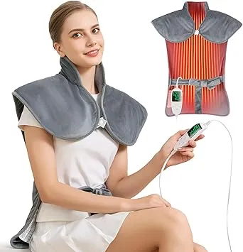 Mothers Day Gifts & Birthday Gifts for Wife Women Men Mom, Electric Weighted Pad for Neck Back Shoulder Pain Relief, 25x37 Large Full Body Heating Pad for Menstrual Cramps - 5 Heat Levels/Snug Fit Mothers Day Gifts & Birthday Gifts for Wife Women Men Mom, Electric Weighted Pad for Neck Back Shoulder Pain Relief, 25"x37" Large Full Body Heating Pad for Menstrual Cramps - 5 Heat Levels/Snug Fit